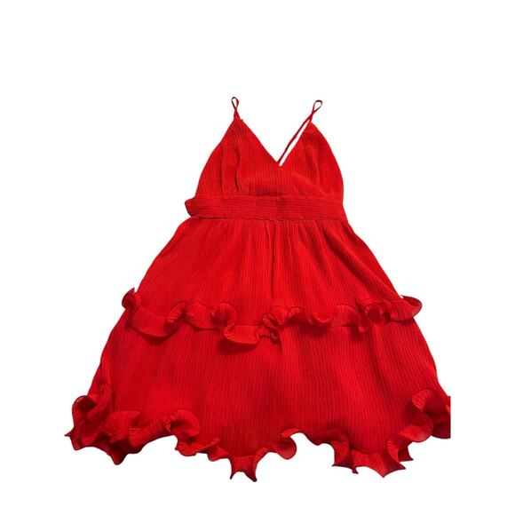 Saints and Secrets Red Mini Dress Size M - Picture 8 of 15